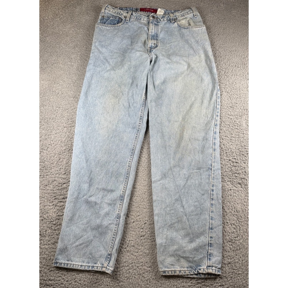 Vintage 90s Levi's Silvertab Loose Wide Leg Made In USA Denim Blue Jeans 34x33